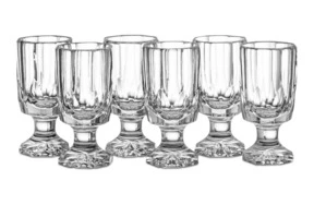 Набор рюмок Shirokov Маркиз 25 г, 6 шт, хрусталь, прозрачный