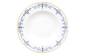 Тарелка суповая Haviland Марта 23,5 см, синий, золотой декор