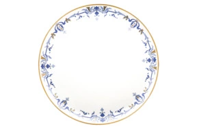 Блюдо круглое Haviland Марта 31,5 см, синий, золотой декор