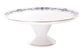Блюдо на ножке Haviland Марта 31,5 см, синий, золотой декор