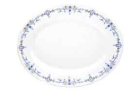 Блюдо овальное Haviland Марта 40?31,5 см, синий, золотой декор