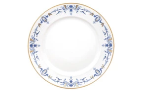 Блюдо круглое плоское Haviland Марта 31,5 см, синий, золотой декор