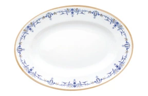 Блюдо Haviland Марта 23?16,5 см, синий, золотой декор