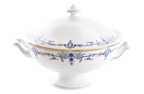 Супница Haviland Марта 2 л, синий, золотой декор