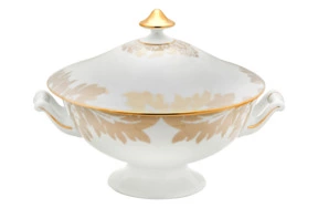Супница Haviland Дамасский узор 32?25,5 см, белая, фарфор, золотой декор