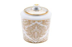 Сахарница Haviland Дамасский узор 8,5 см, белая, фарфор, золотой декор