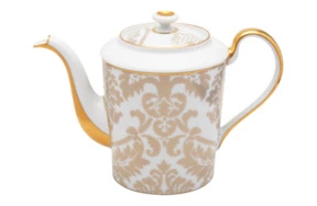 Чайник Haviland Дамасский узор 1 л, белый, фарфор, золотой декор