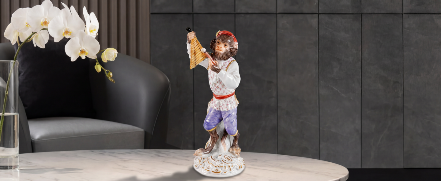 Лимитированная фигурка Meissen из ансамбля «Обезьяний оркестр»